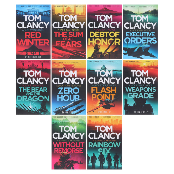 A Jack Ryan, JR & John Clark Novels by Tom Clancy 10 Books Collection Set - Fiction - Paperback Fiction Hachette