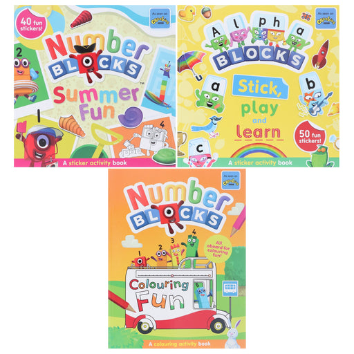 Numberblocks Colouring Fun & Sticker Activity Book Collection 3 Books Set - Ages 3+ - Paperback 0-5 Sweet Cherry Publishing