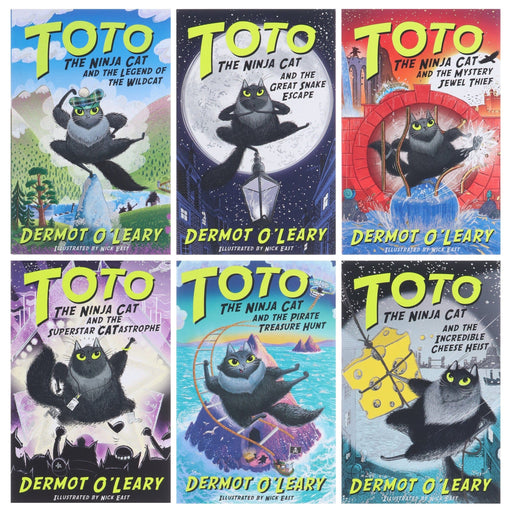 Toto the Ninja Cat Series by Dermot O’Leary Illustrated 6 Books Collection Set - Ages 7+ - Paperback 7-9 Hachette