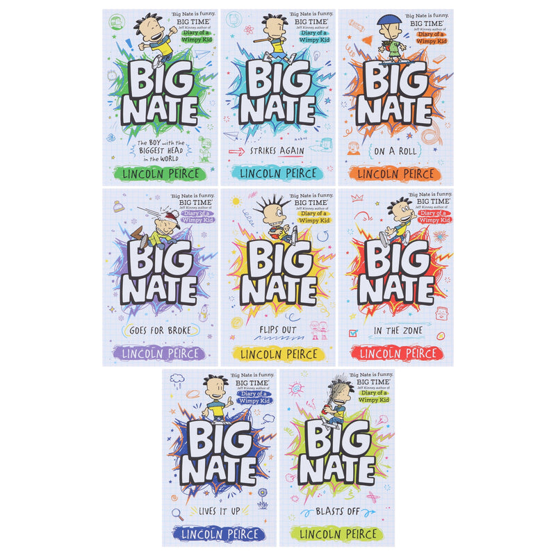 The Big Nate Collection Series by Lincoln Peirce 8 Books Box Set - Ages 9-14 - Paperback 9-14 HarperCollins Publishers