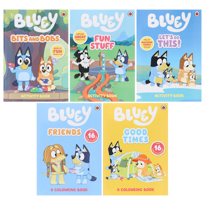 Bluey’s Box of Fun: 5 Activity Books Collection Set - Ages 3+ - Paperback 0-5 Penguin