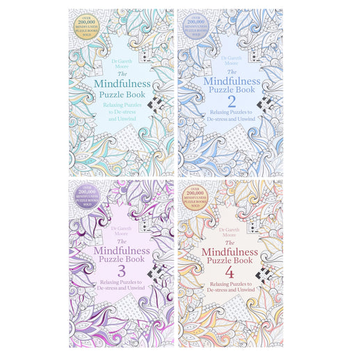 Mindfulness Puzzle Books by Dr Gareth Moore 4 Books Collection Set - Non Fiction - Paperback Non-Fiction Hachette