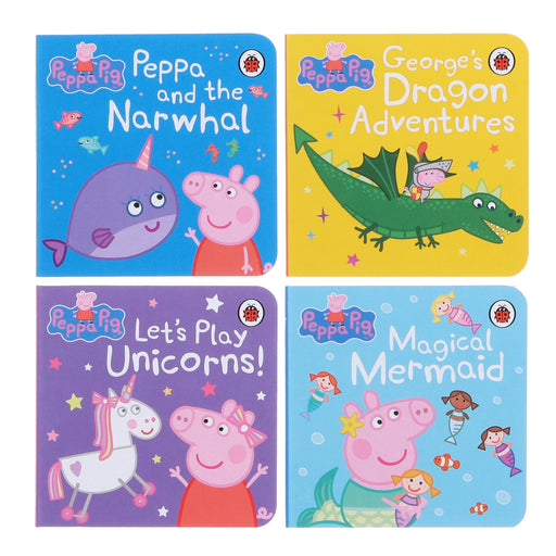 Peppa Pig Magical Creatures Little Library 4 Books Collection Mini Box Set - Ages 2-6 - Board Book 5-7 Penguin