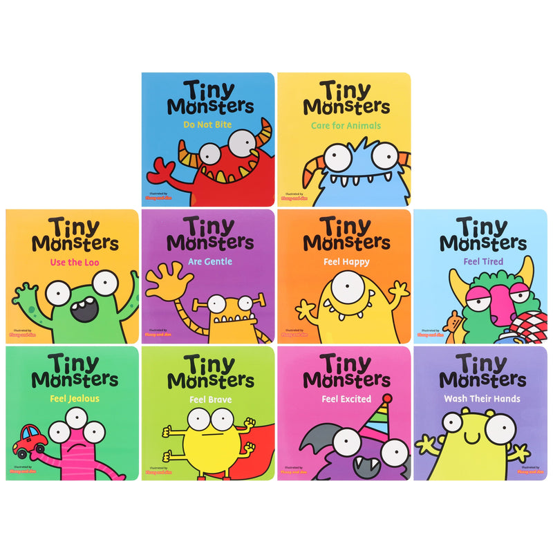 Big Emotions Tiny Monsters Manners, Behaviours & Feelings 10 Books Collection Box Set - Ages 3-5 - Board Book 0-5 Sweet Cherry Publishing