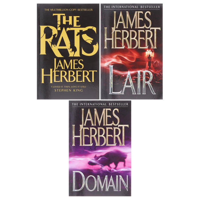 The Rats Trilogy 3 Books Collection Set by James Herbert (Domain, Lair, The Rats) - Fiction - Paperback Fiction Pan Macmillan
