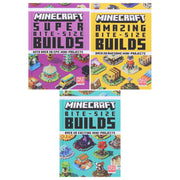 Minecraft Bite-Size Builds by Mojang AB 3 Books Collection Box Set - Ages 7+ - Hardback 7-9 HarperCollins Publishers