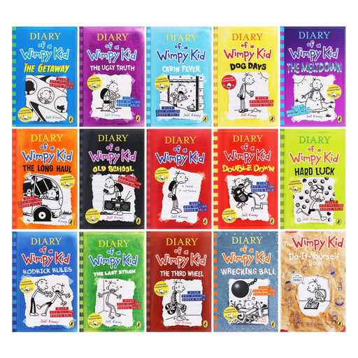 Diary of a Wimpy Kid by Jeff Kinney 15 Books Collection Set - Ages 7+ - Paperback 7-9 Penguin