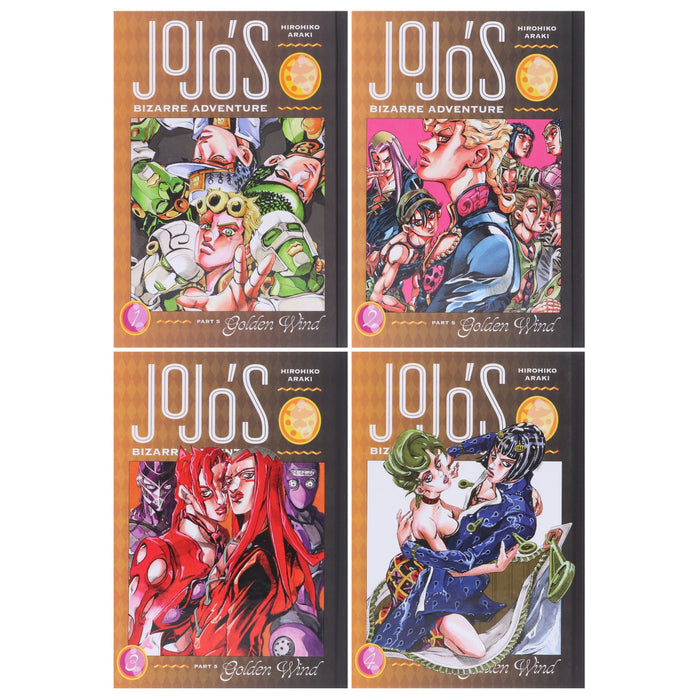 JoJo’s Bizarre Adventure: Part 5 - Golden Wind (Vol. 1-4) by Hirohiko Araki 4 Books Collection Set - Fiction - Hardback Fiction Viz Media, Subs. of Shogakukan Inc