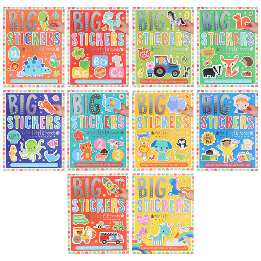 Big Stickers for Little Hands Assortment 10 Books Collection Set - Ages 3+ - Paperback 0-5 Make Believe Ideas