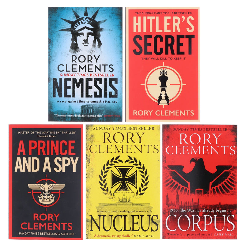 Tom Wilde Series (Book 1-5) By Rory Clements: 5 Books Collection Set - Fiction - Paperback Fiction Bonnier Books Ltd