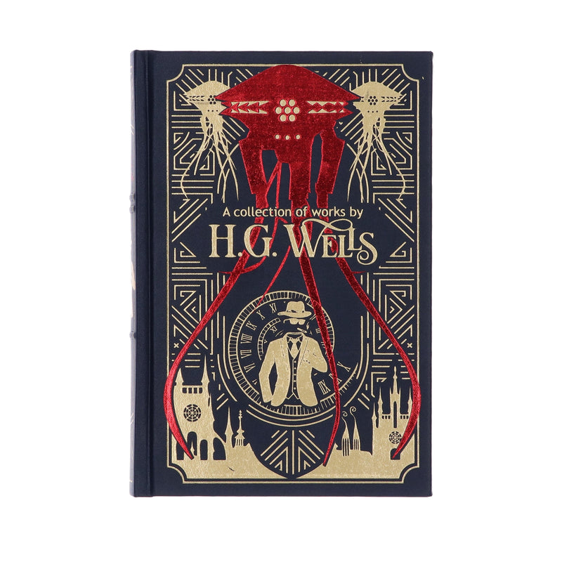 A Collection Of Works by H.G. Wells - Fiction - Leather Bound Hardback Fiction Wilco Books