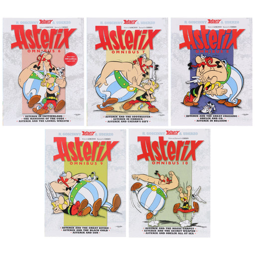 Asterix Omnibus 6-10 (Book 16-30) by Goscinny & Uderzo: (3 Book in 1) 5 Books Collection Set - Ages 6-11 - Paperback Graphic Novels Hachette Children's Group