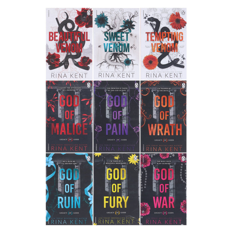 Legacy of Gods & Vipers Series Dark Romance by Rina Kent 9 Books Collection Set - Fiction - Paperback B2D DEALS Penguin Random House