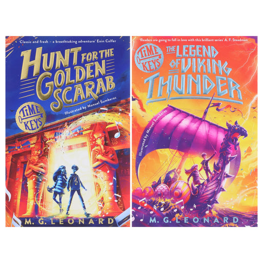 Time Keys Series by M. G. Leonard Illustrated 2 Books Collection Set - Ages 9-11 - Paperback 9-14 Macmillan
