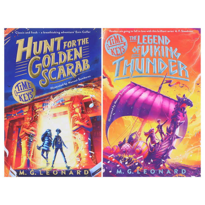 Time Keys Series by M. G. Leonard Illustrated 2 Books Collection Set - Ages 9-11 - Paperback 9-14 Macmillan