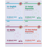 CGP 11+ 10-Minute Tests For GL Assessment 4 Books Collection Set (Includes Free Online Edition)- Ages 10-11 - Paperback 9-14 Coordination Group Publications Ltd (CGP)
