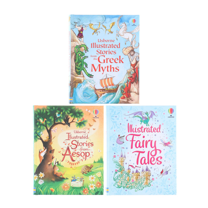 Usborne Illustrated Fairy Tales, Stories from Aesop & Stories from the Greek Myths Collection: 3 Books Set - Ages 5+ - Hardback 5-7 Usborne Publishing Ltd