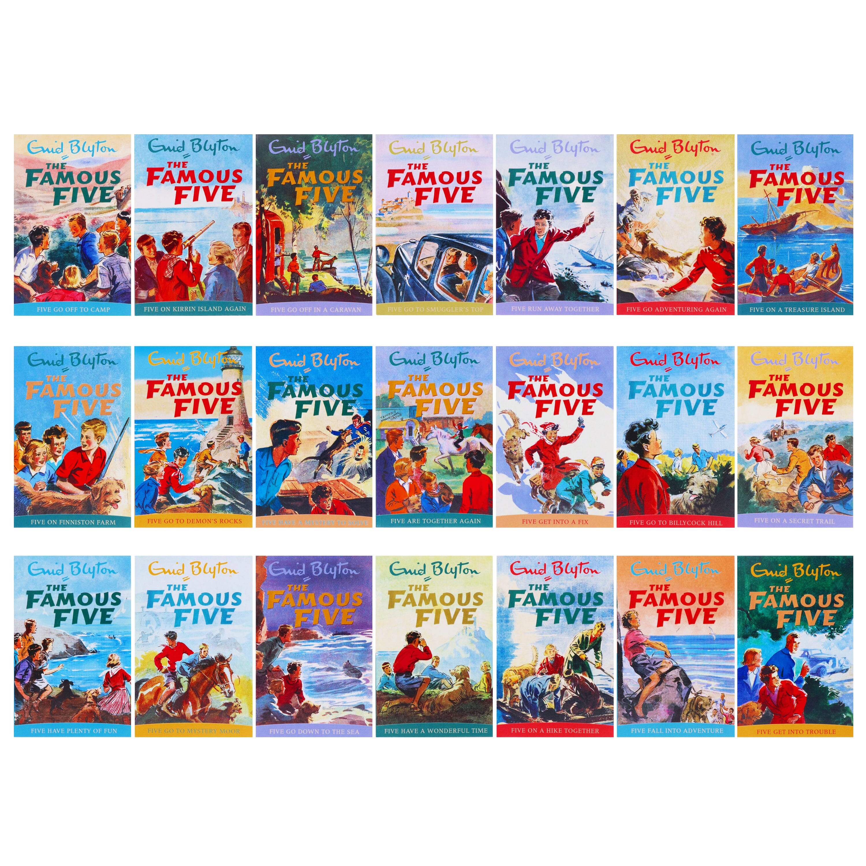 Famous Five 21 Books Box Set by Enid Blyton - Ages 9-14