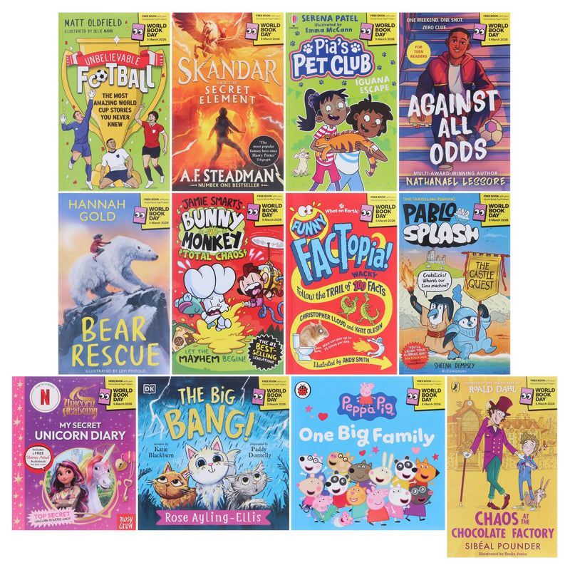 World Book Day 2026 Collection 12 Books Set - Ages 5+ - Paperback 5-7 Various