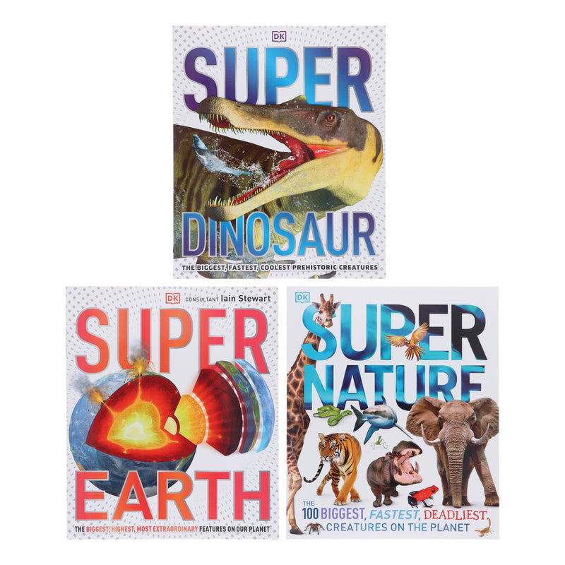The Super Encyclopedia Collection By DK (Nature, Earth & Dinosaur) 3 Books Collection Set - Ages 9-12 - Paperback 9-14 DK