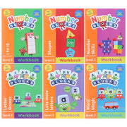 Numberblocks and Alphablocks (Orange: Level 2) Collection 6 Workbooks Set With Fun Stickers - Ages 3-5 - Paperback 3-5 Sweet Cherry Publishing