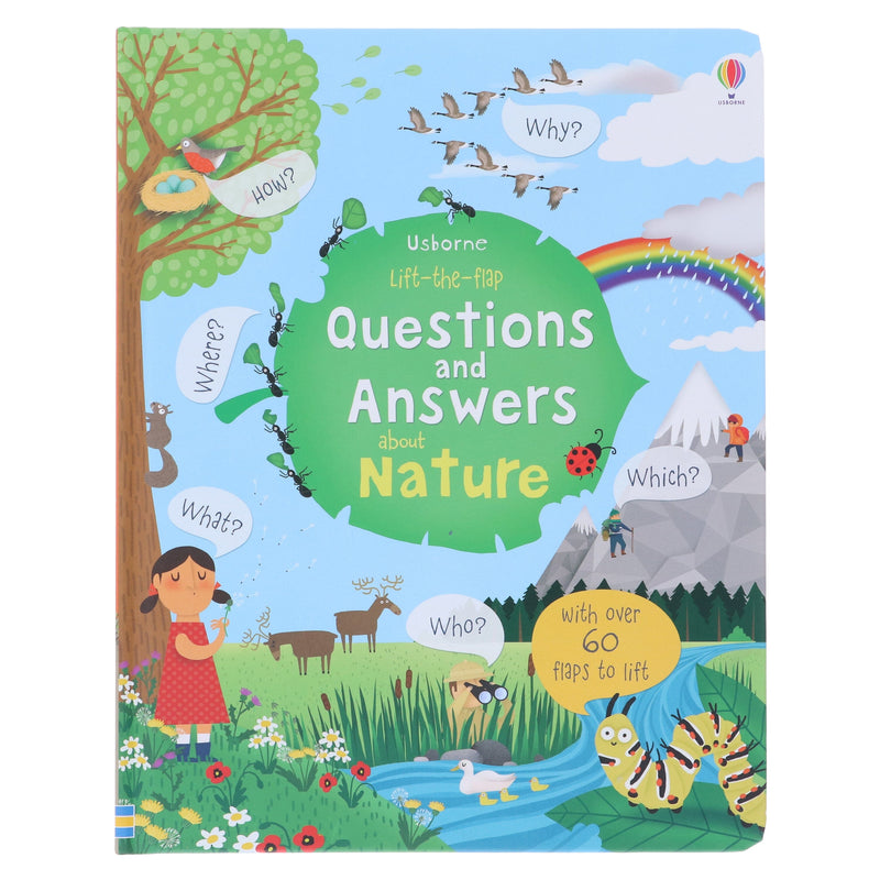 Usborne: Lift the Flap Questions and Answers About Nature by Katie Daynes - Ages 5+ - Board Book 5-7 Usborne Publishing Ltd