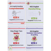 CGP KS2 (Year 4) Targeted Question and Practice Bundle 4 Books Collection Set - Ages 8-9 - Paperback 7-9 Coordination Group Publications Ltd (CGP)