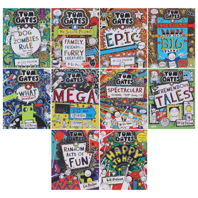 Tom Gates Books 11-20 by Liz Pichon: 10 Books Collection Set - Ages 7-9 - Paperback 7-9 Scholastic