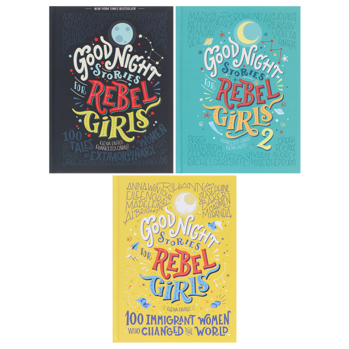 Good Night Stories for Rebel Girls 3 Books Collection Set - Ages 8-13 - Hardback 9-14 Rebel Girls Inc