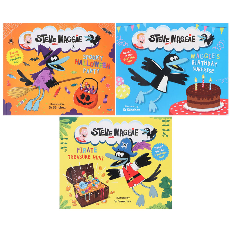 Steve and Maggie Collection Illustrated 3 Picture Books Set - Ages 3-7 - Paperback 3-5 Walker Books