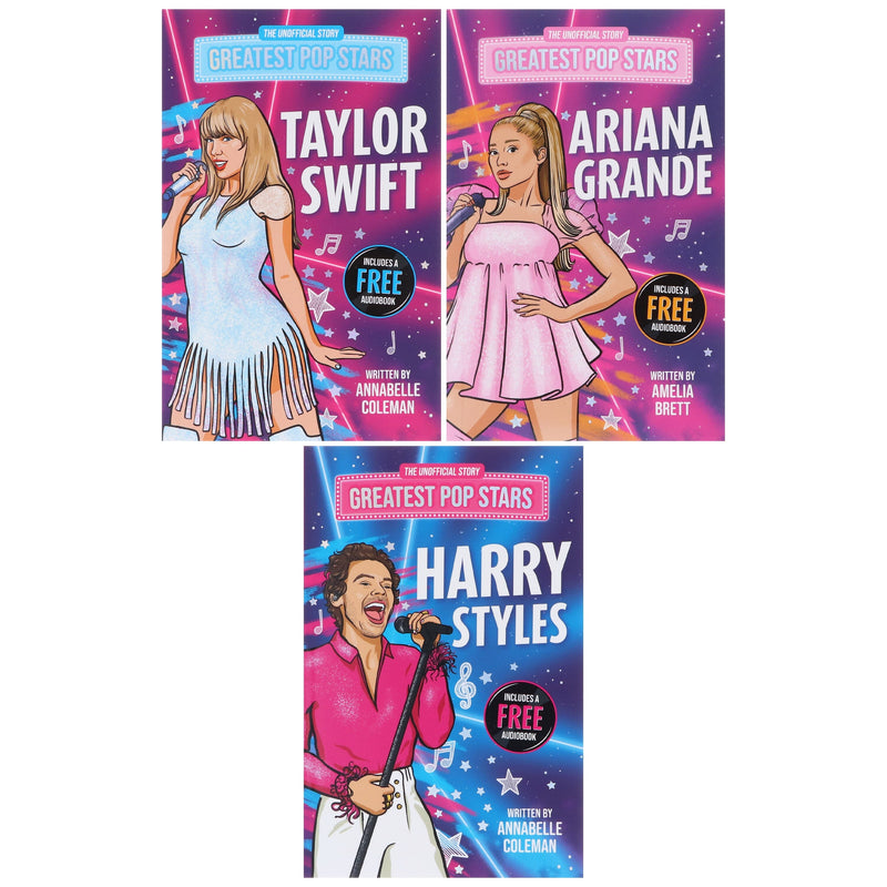 Greatest Pop Stars Series 3 Books Collection Set (Includes A Free Audiobook) - Ages 7-9 - Paperback 7-9 Sweet Cherry Publishing