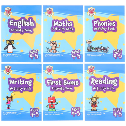 CGP Children Reception Activity Book Bundle 6 Books Collection Set - Ages 4-5 - Paperback 3-5 Coordination Group Publications Ltd (CGP)