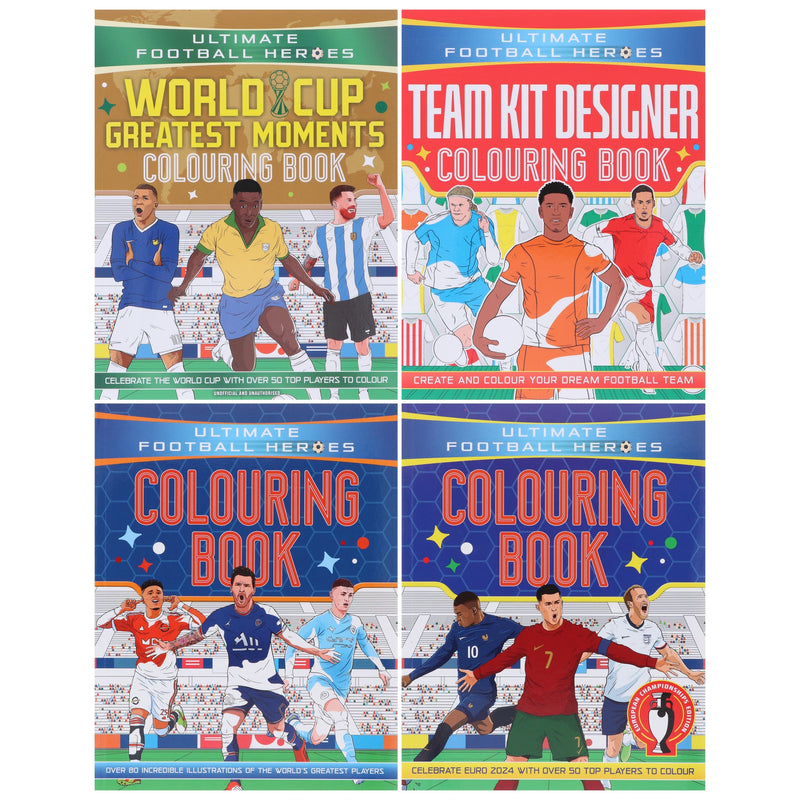 Ultimate Football Heroes Colouring Collection 4 Books Set - Ages 7+ - Paperback 7-9 Bonnier Books Ltd