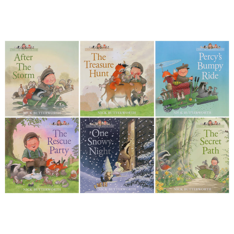 Percy the Park Keeper Series By Nick Butterworth 6 Books Collection Set - Ages 2+ - Paperback 5-7 HarperCollins Publishers
