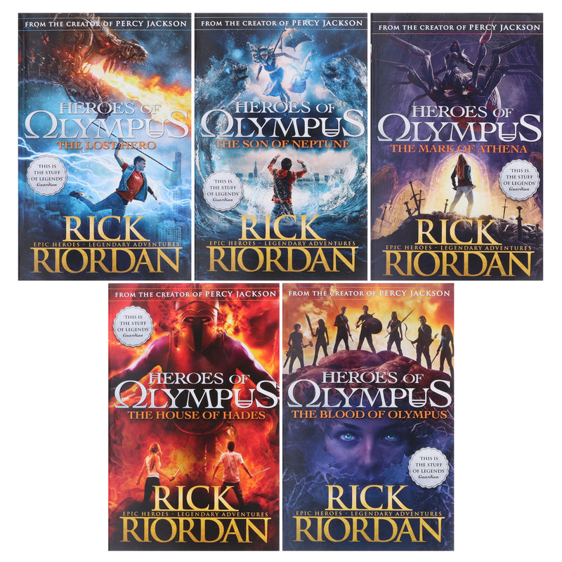 Heroes of Olympus By Rick Riordan Complete Collection 5 Books Set - Age 9-14 - Paperback 9-14 Penguin
