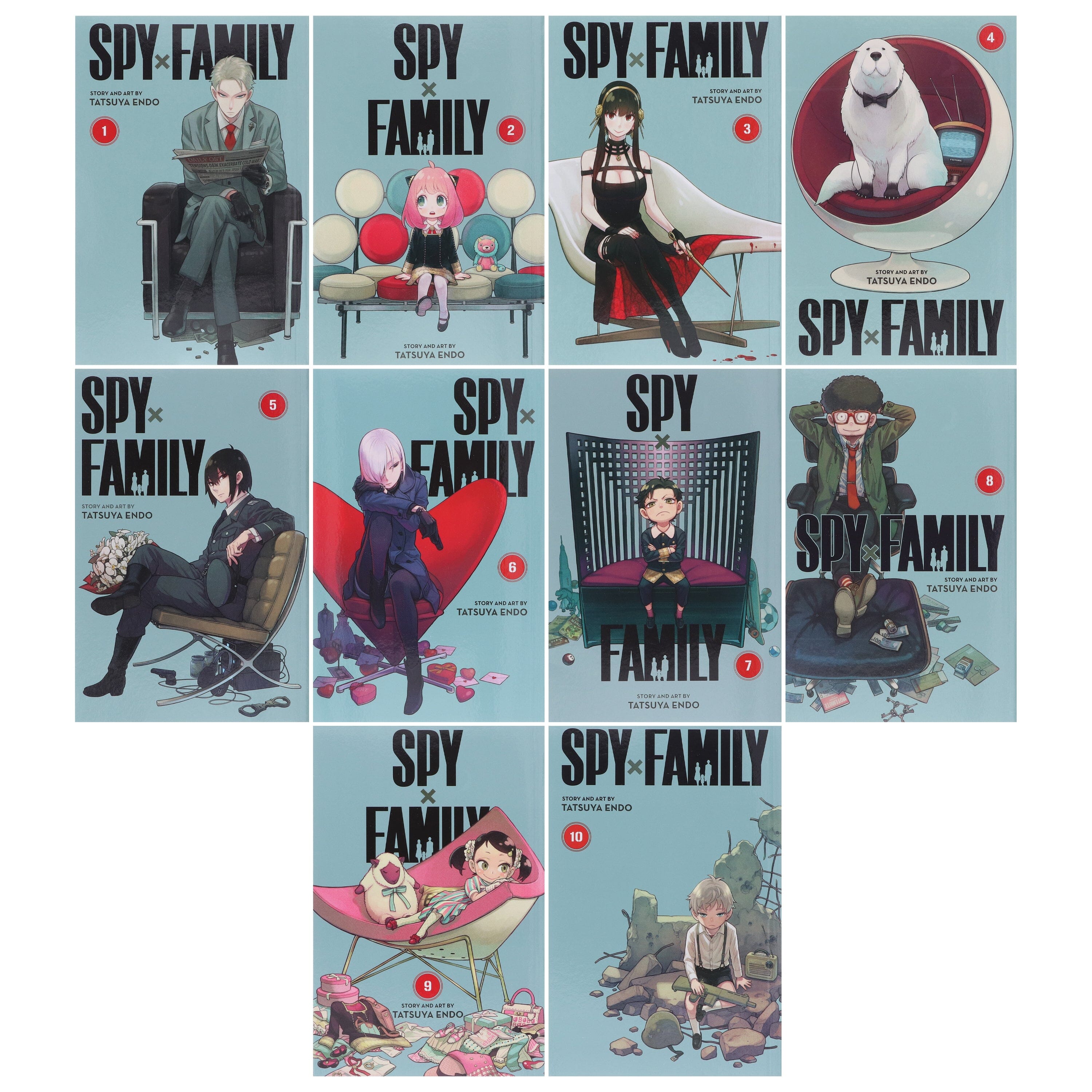 Spy SPY×FAMILY 1-10 x Family 1-10 Books Collection for 12+ Readers