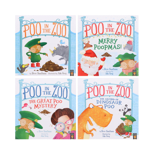 Poo In The Zoo Series By Steve Smallman 4 Books Picture Stories Collection - Ages 3-6 - Paperback 0-5 Little Tiger Press Group