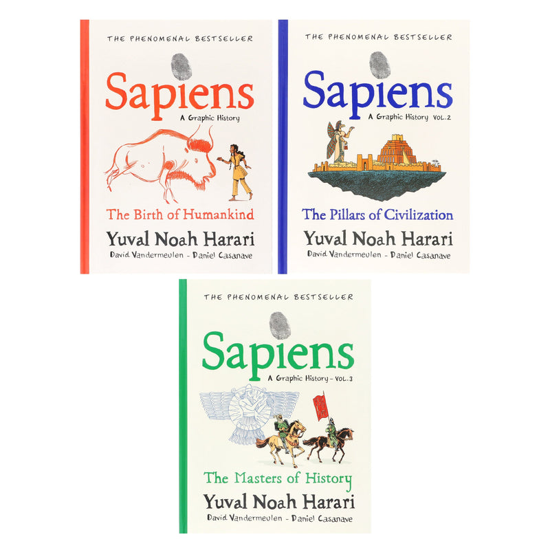 Sapiens: A Graphic History Collection by Yuval Noah Harari 3 Books Set - Non Fiction - Hardback Non-Fiction Vintage Publishing
