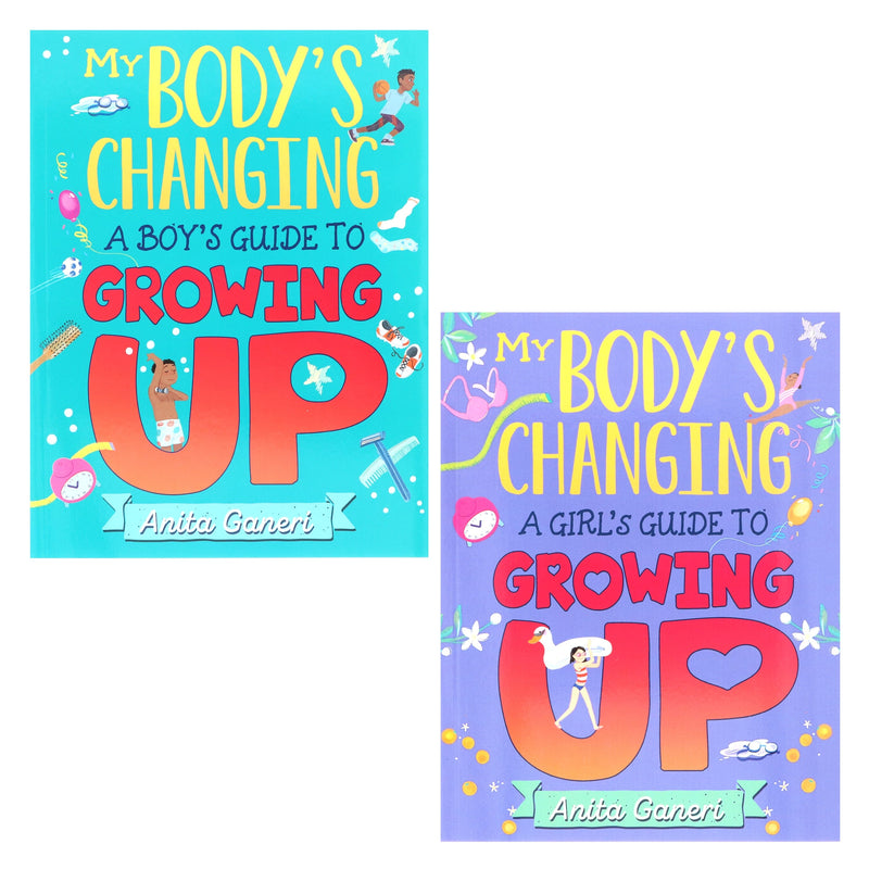 My Body's Changing: A Boy's & Girl's Guide to Growing Up By Anita Ganeri 2 Books Collection - Ages 7-12 - Paperback 7-9 Hachette