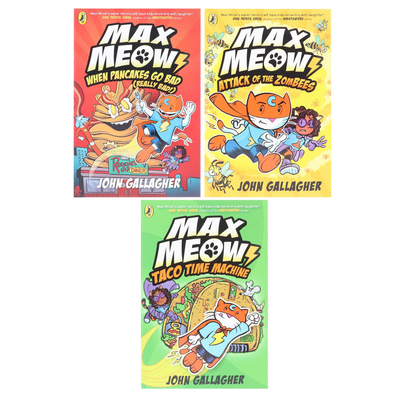 Max Meow Series (Book 4-6) by John Gallagher 3 Graphic Novels Collection Set - Ages 5-10 - Paperback Graphic Novels Penguin Random House