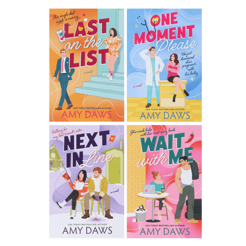 Wait With Me Series by Amy Daws 4 Book Sprayed Edges Collection Set - Fiction - Paperback Fiction Mira Books