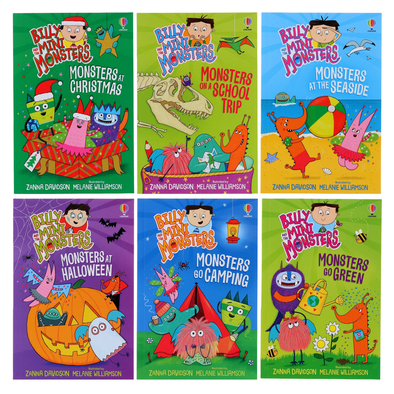 Billy and the Mini Monsters Series 2 (7-12) Collection 6 Books Set by Zanna Davidson - Ages 5-9 - Paperback 5-7 Usborne Publishing Ltd