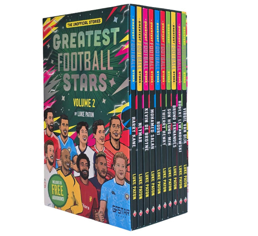 The Greatest Football Stars (Volume 2) by Luke Paton 10 Books Collection Box Set (Includes 10 Free Audiobooks!) - Ages 7-9 - Paperback 7-9 Sweet Cherry Publishing