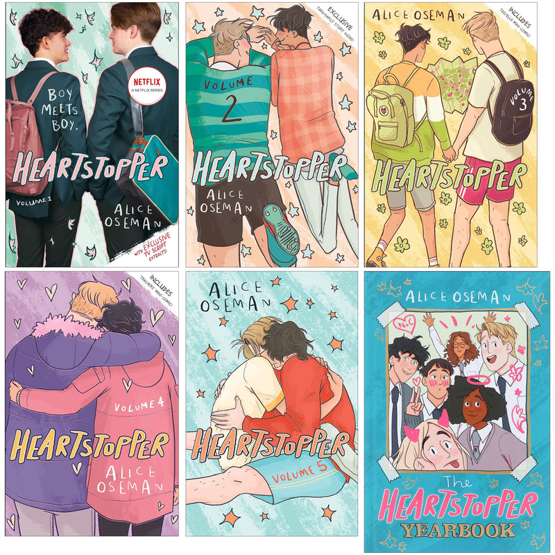 Heartstopper by Alice Oseman 6 Books Collection Set - Ages 13+ - Paperback/Hardback