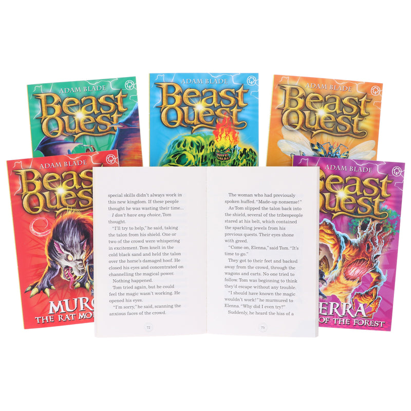 Beast Quest Series 6 by Adam Blade 6 Books Collection Set - Ages 7-9 - Paperback 7-9 Orchard Books