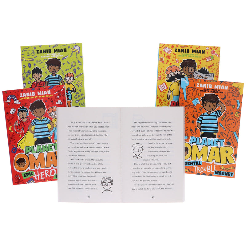 Planet Omar Series by Zanib Mian 5 Books Collection Box Set - Ages 9-11 - Paperback 9-14 Hachette