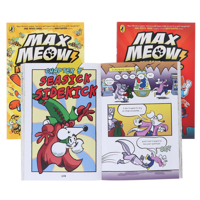 Max Meow Series (Book 4-6) by John Gallagher 3 Graphic Novels Collection Set - Ages 5-10 - Paperback Graphic Novels Penguin Random House