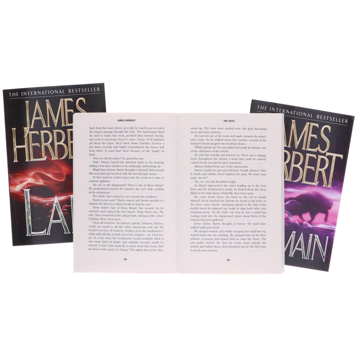 The Rats Trilogy 3 Books Collection Set by James Herbert (Domain, Lair, The Rats) - Fiction - Paperback Fiction Pan Macmillan