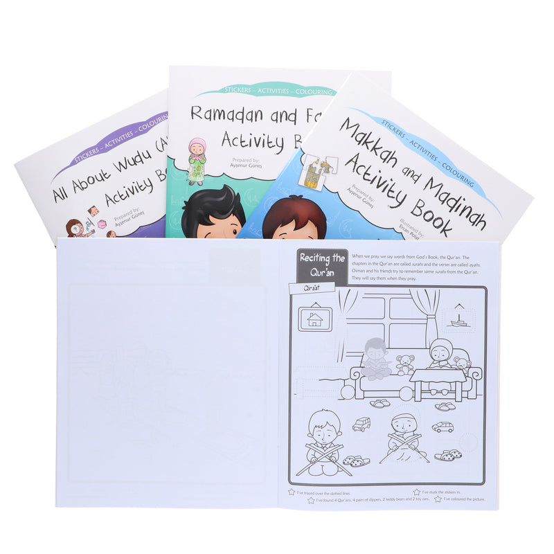 Discover Islam Sticker Activity Children 4 Books Set By Aysenur Gunes - Ages 3-7 - Paperback 0-5 The Islamic Foundation