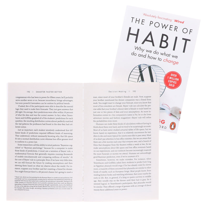 Smarter Faster Better & The Power of Habit: By Charles Duhigg 2 Books Collection Set - Non Fiction - Paperback Non-Fiction Penguin